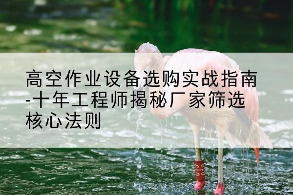 点军剪叉式升降机厂家-高空作业设备选购实战指南-十年工程师揭秘厂家筛选核心法则