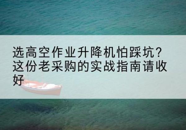 点军高空作业升降机厂家推荐-选高空作业升降机怕踩坑？这份老采购的实战指南请收好